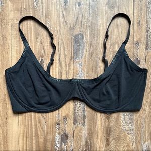 Skims Black Wired Cotton Bra